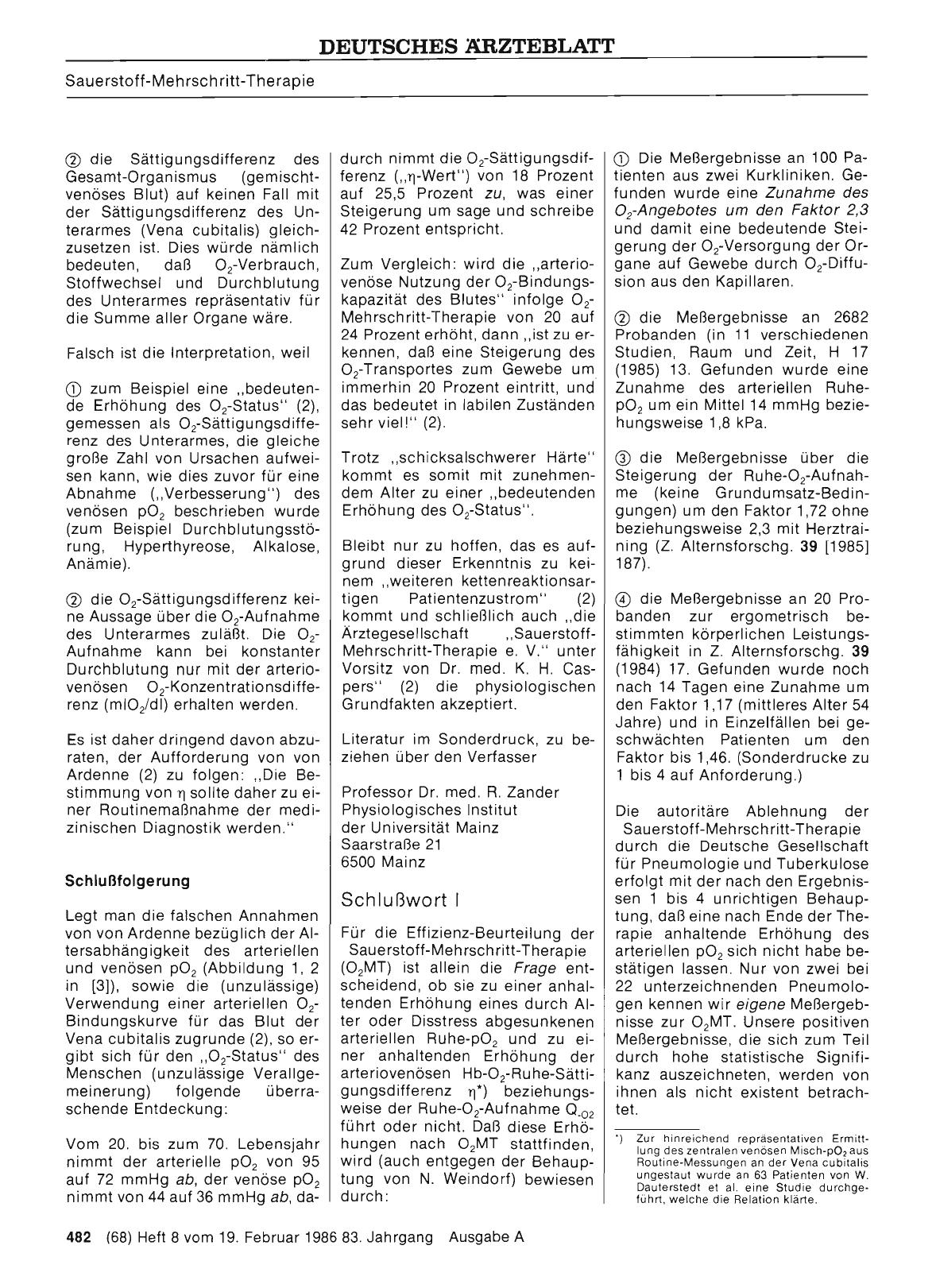 Vorschauseite 1: Sauerstoff-Mehrschritt-Therapie: Schlußwort I