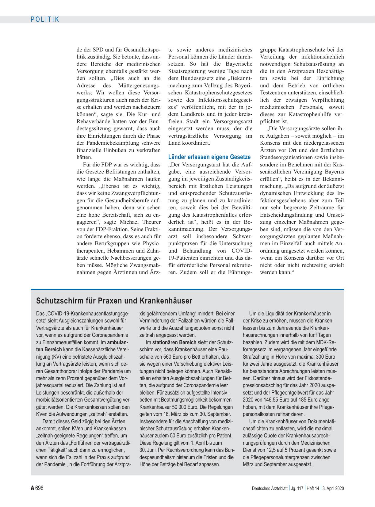 Vorschauseite 2: Coronakrise: Acht Gesetze in acht Tagen