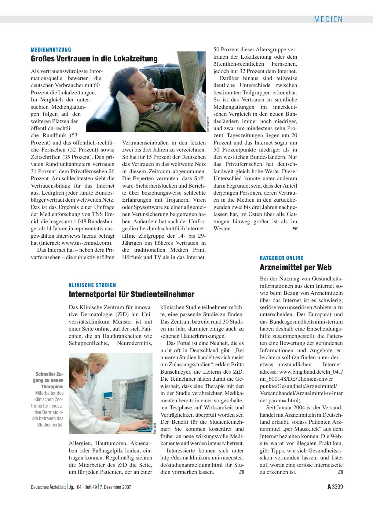 Vorschauseite 1: Ratgeber online: Arzneimittel per Web