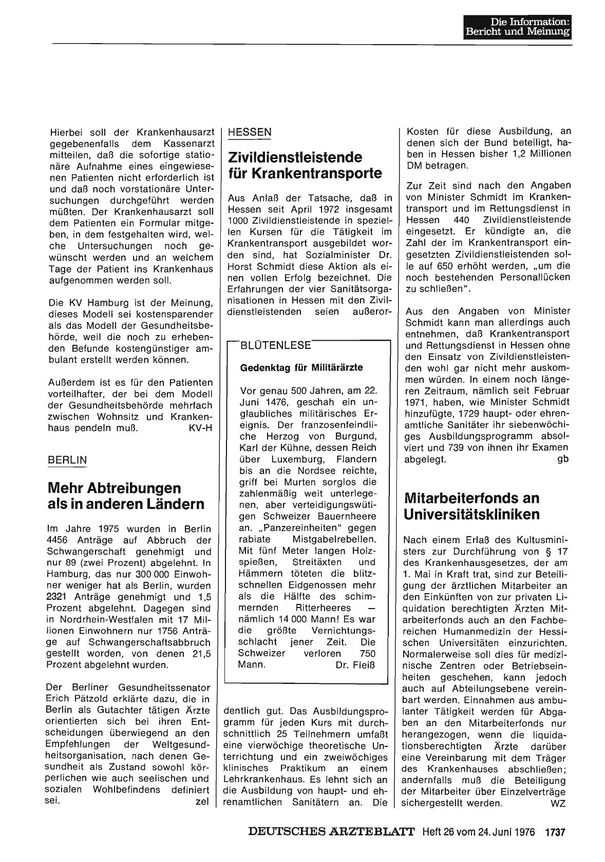 Vorschauseite 1: Berlin: Mehr Abtreibungen als in anderen Ländern