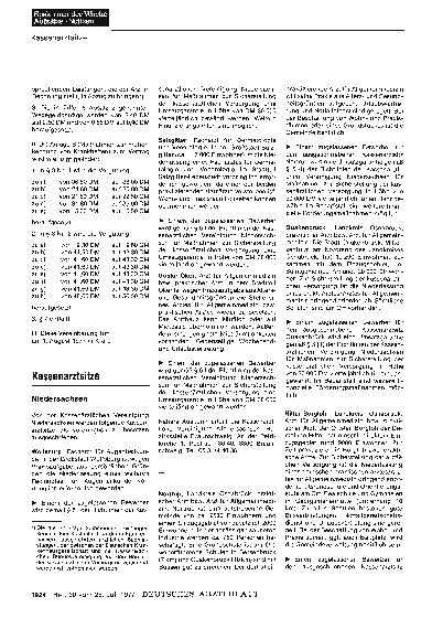Vorschauseite 1: Kassenarztsitze