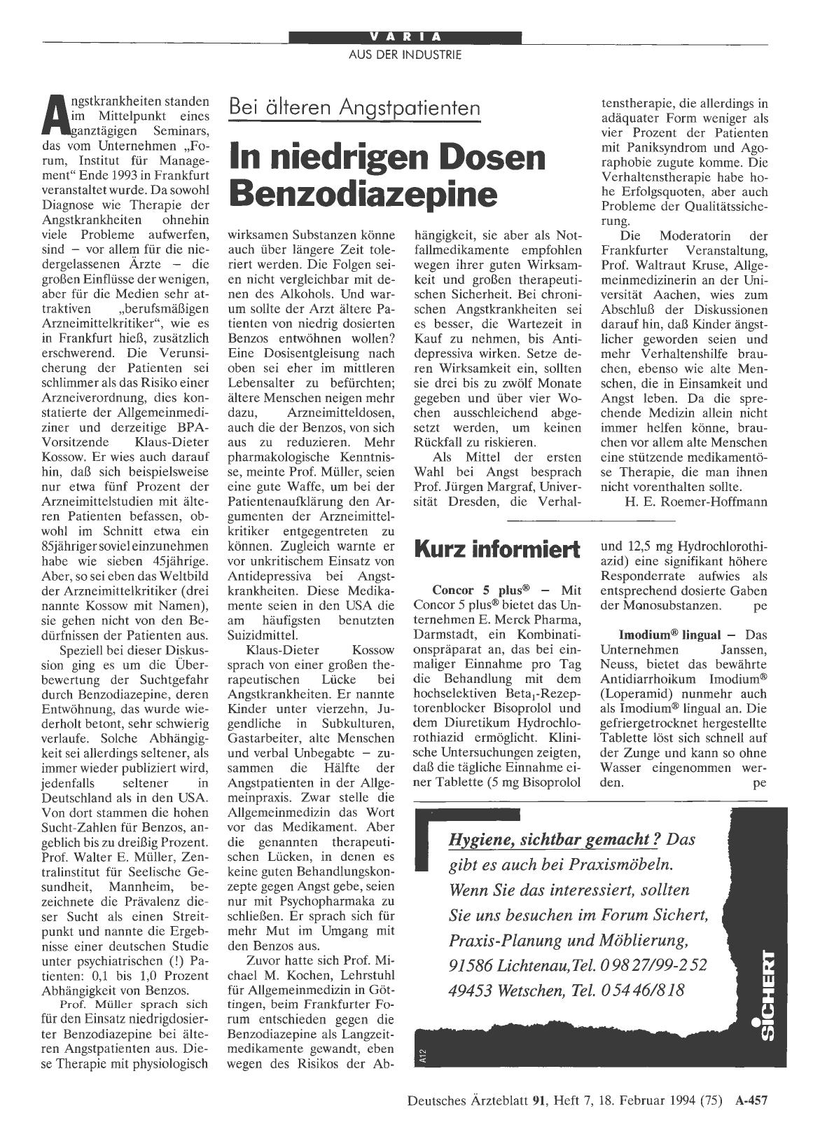 Vorschauseite 1: Kurz informiert