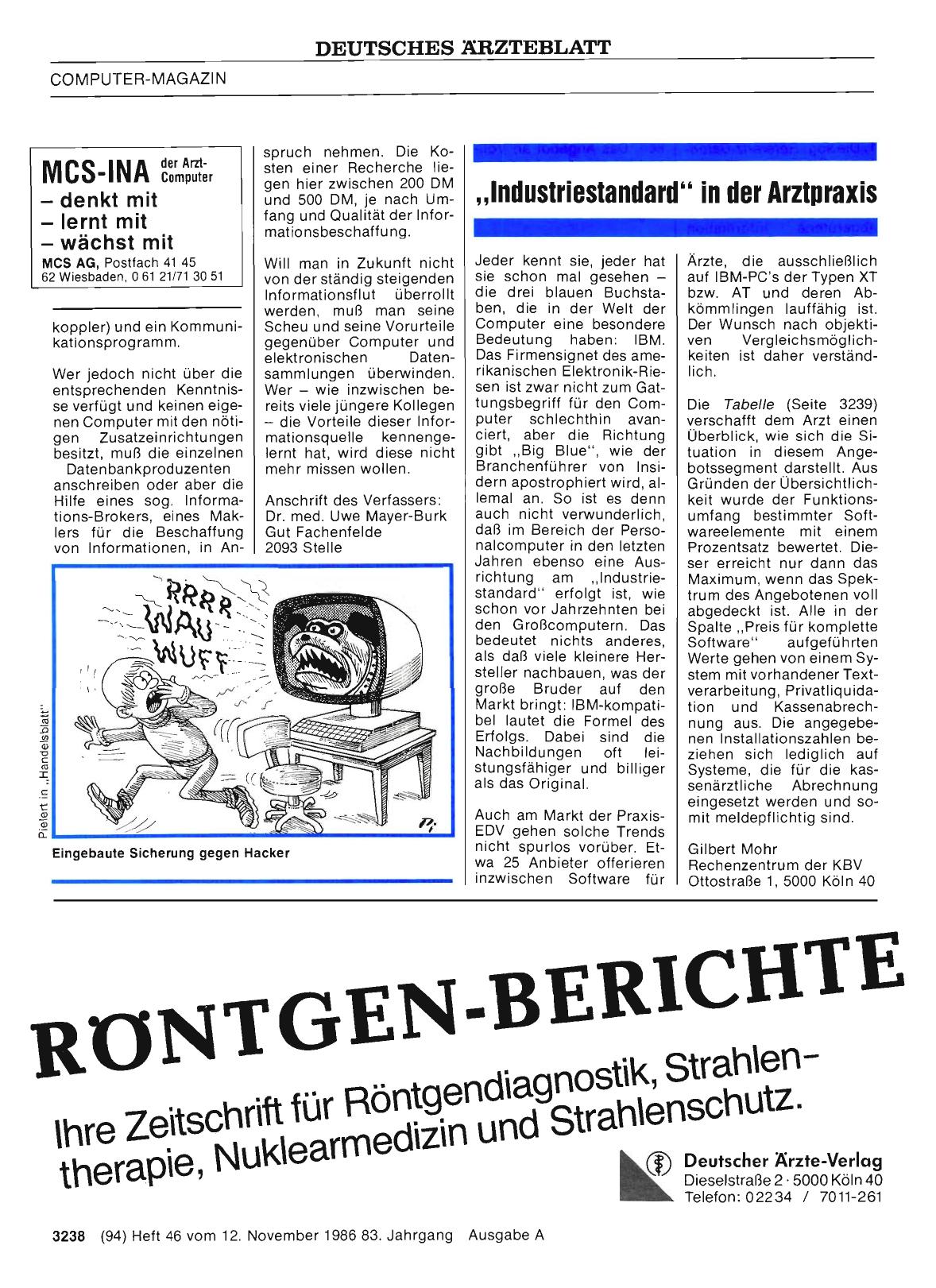 Vorschauseite 1: „Industriestandard“ in der Arztpraxis