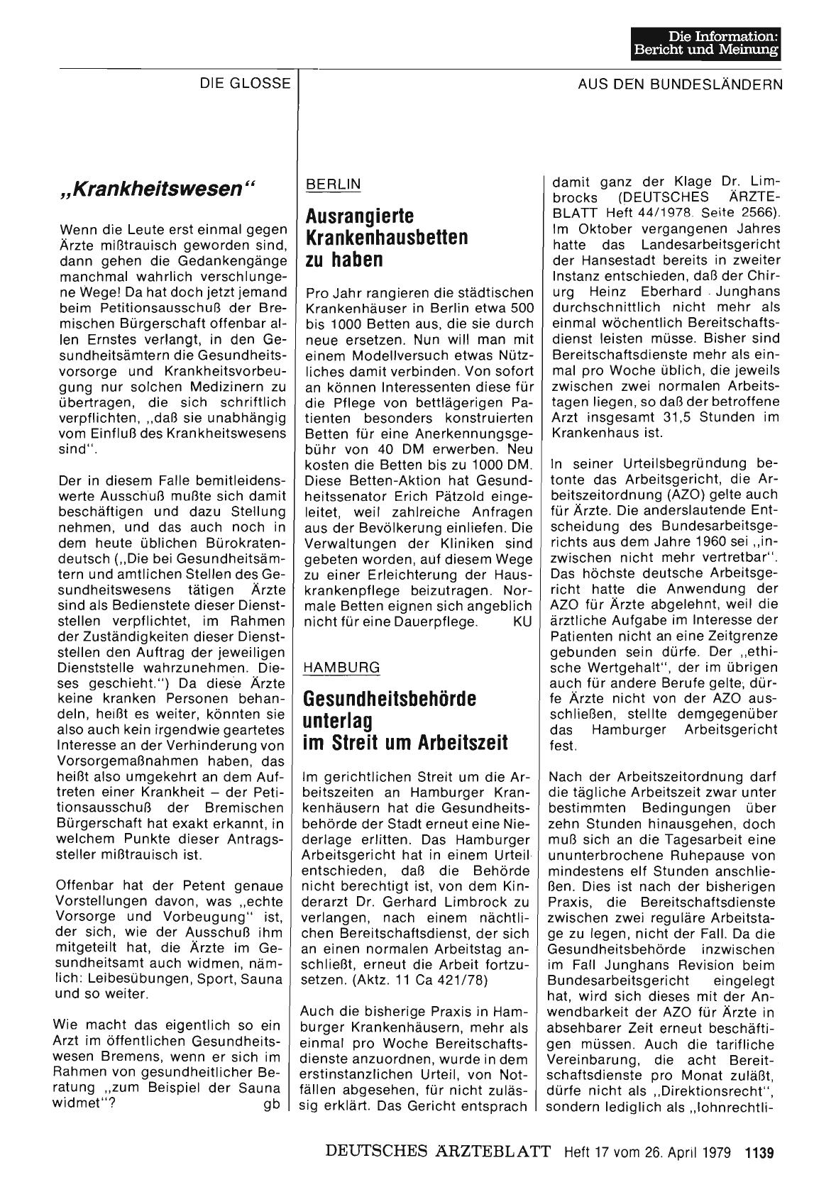 Vorschauseite 1: Hamburg: Gesundheitsbehörde unterlag im Streit um Arbeitszeit