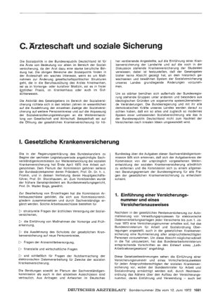 Vorschauseite 1: C. Ärzteschaft und soziale Sicherung