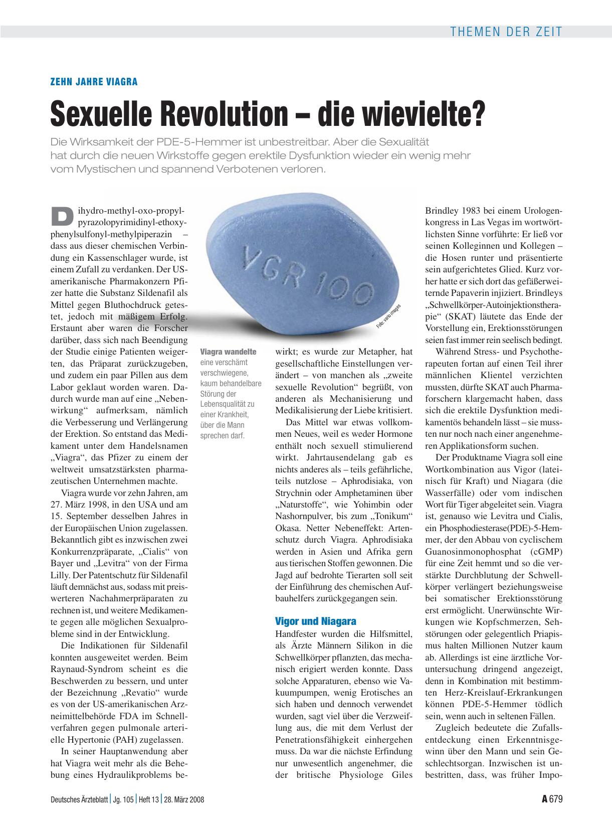 Vorschauseite 1: Zehn Jahre Viagra: Sexuelle Revolution – die wievielte?