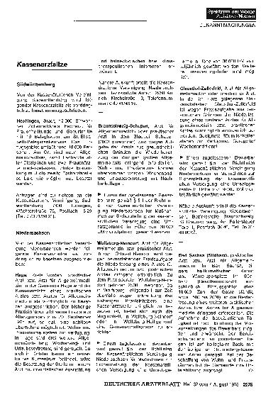Vorschauseite 1: Kassenarztsitze