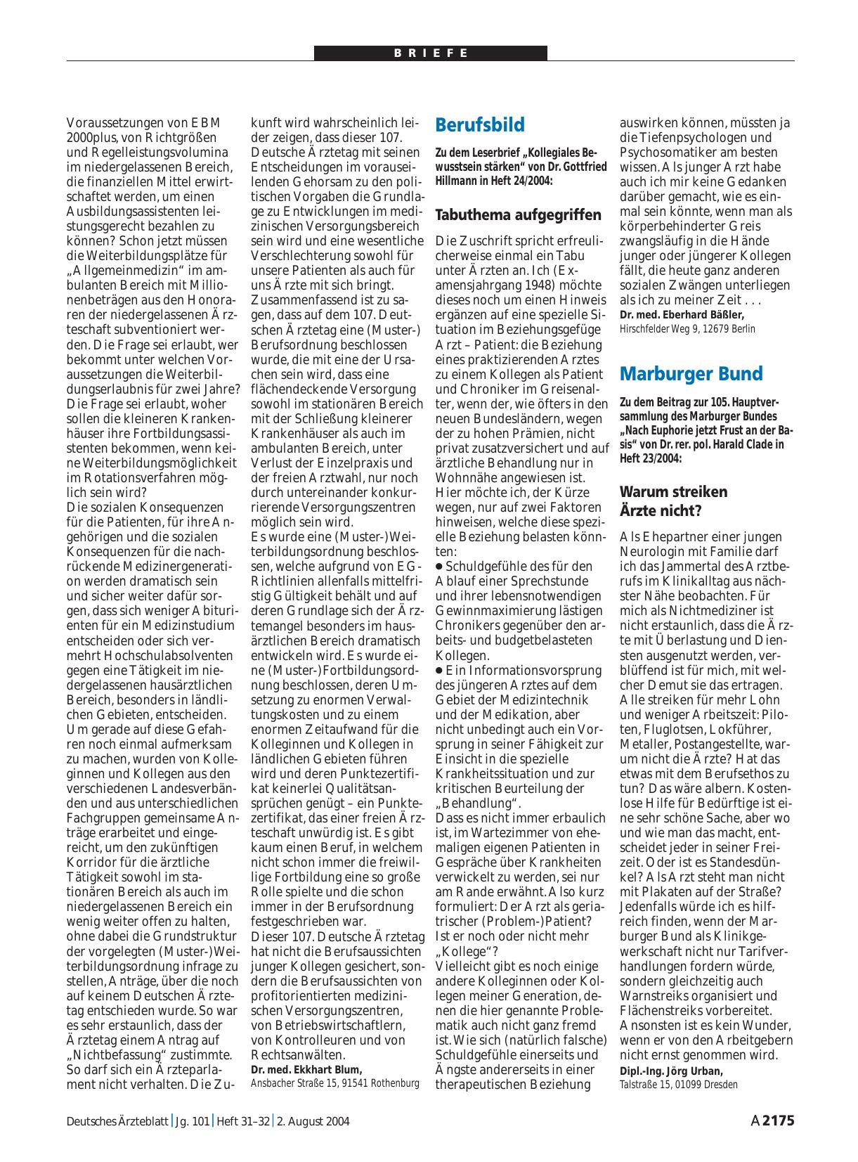 Vorschauseite 1: Berufsbild: Tabuthema aufgegriffen