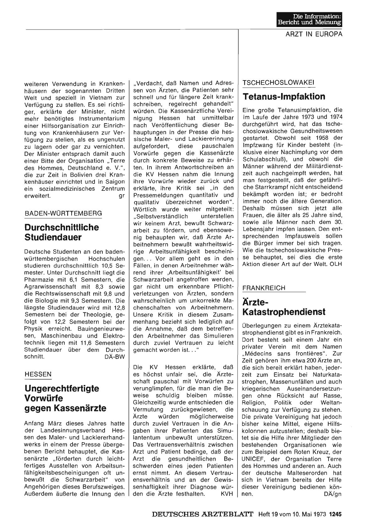 Vorschauseite 1: Frankreich: Ärzte-Katastrophendienst