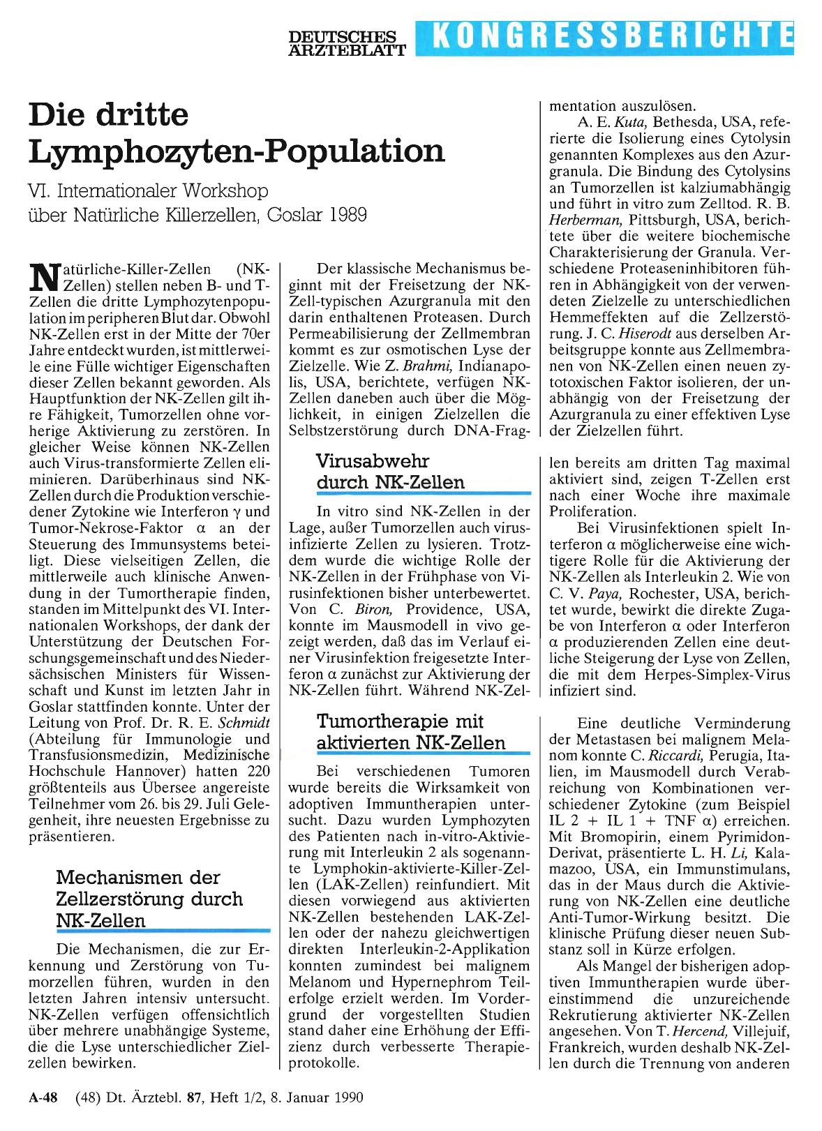 Vorschauseite 1: Die dritte Lymphozyten-Population