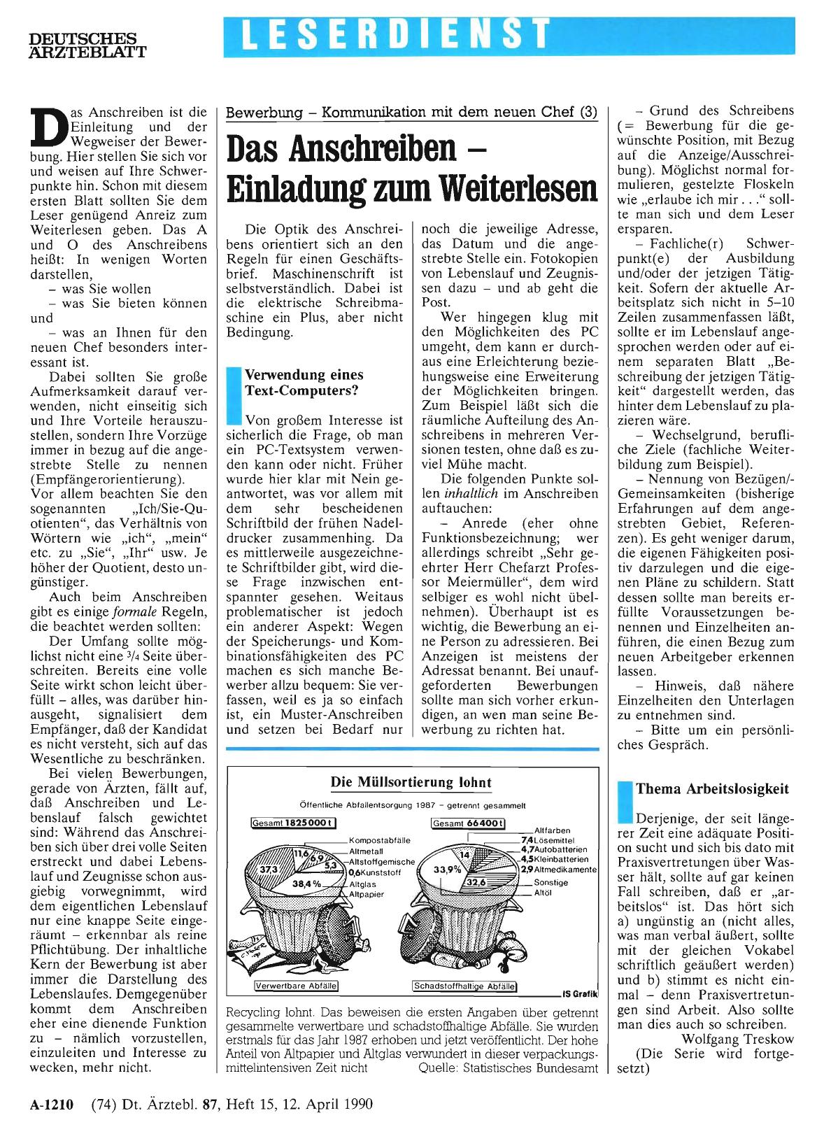 Vorschauseite 1: Bewerbung - Kommunikation mit dem neuen Chef (3): Das Anschreiben Einladung zum Weiterlesen