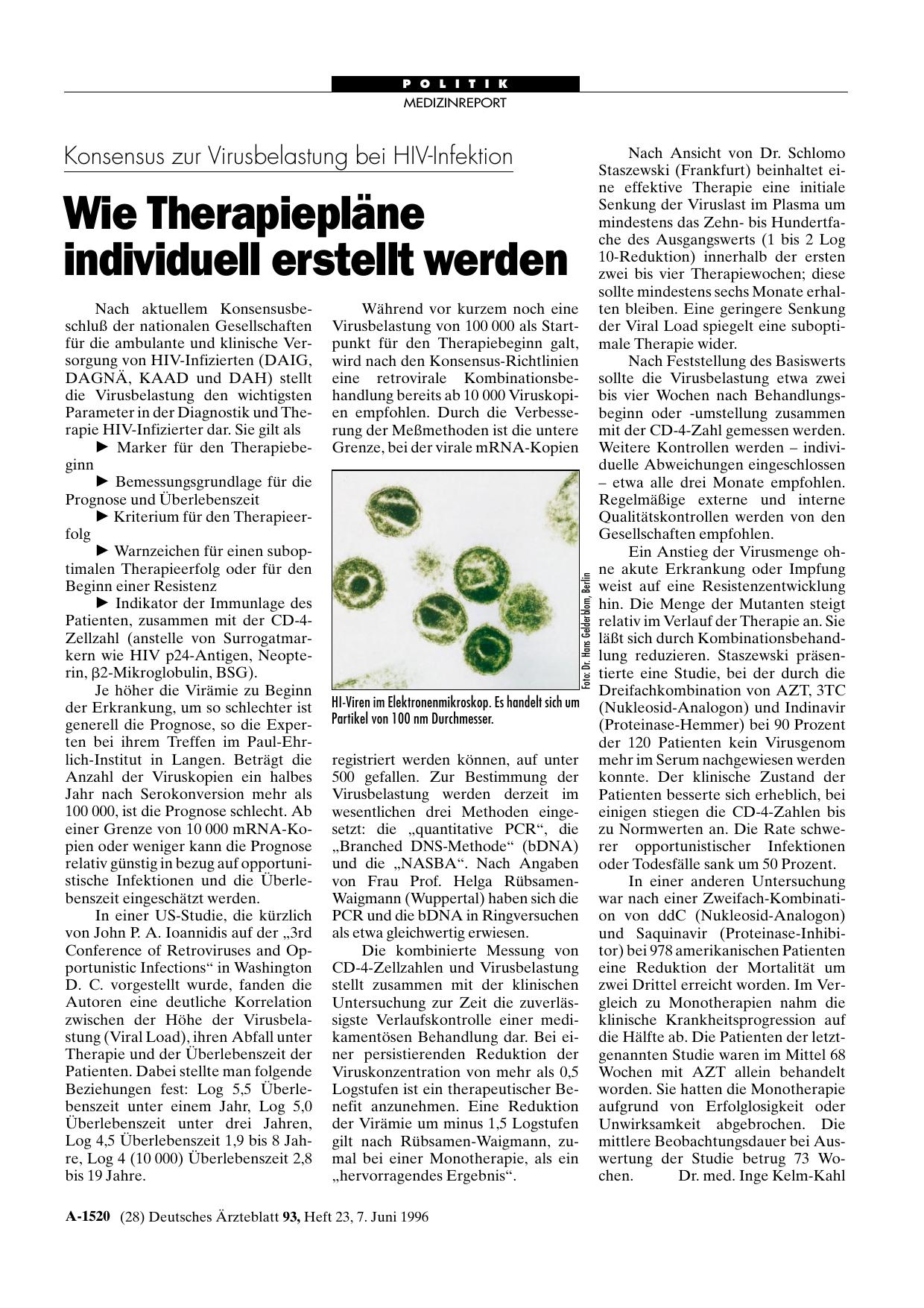 Vorschauseite 1: Konsensus zur Virusbelastung bei HIV-Infektion: Wie Therapiepläne individuell erstellt werden