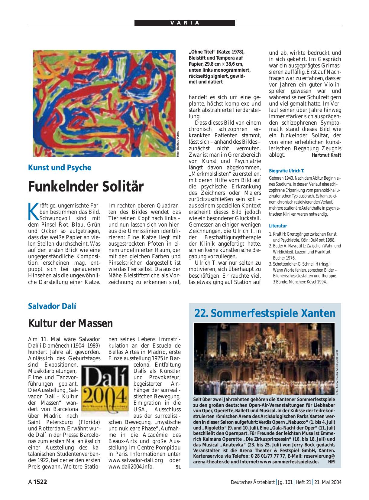 Vorschauseite 1: Kunst und Psyche: Funkelnder Solitär