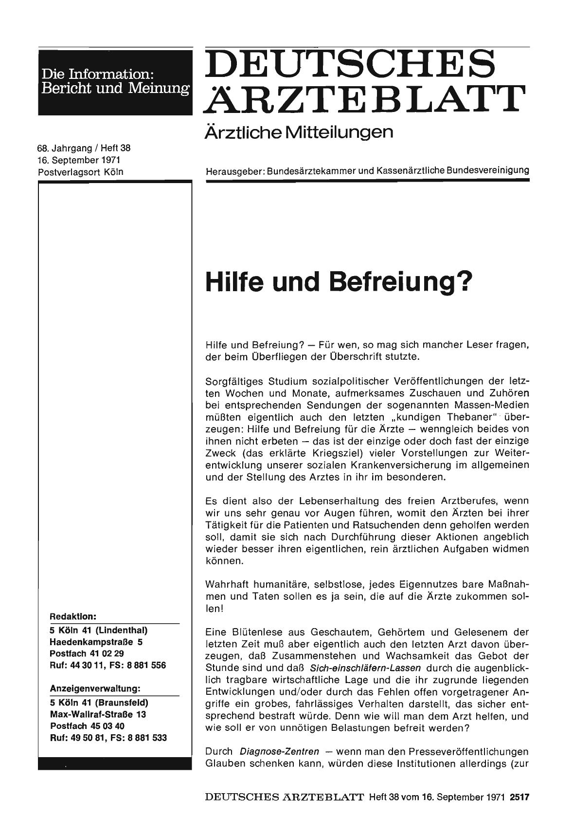 Vorschauseite 1: Hilfe und Befreiung?