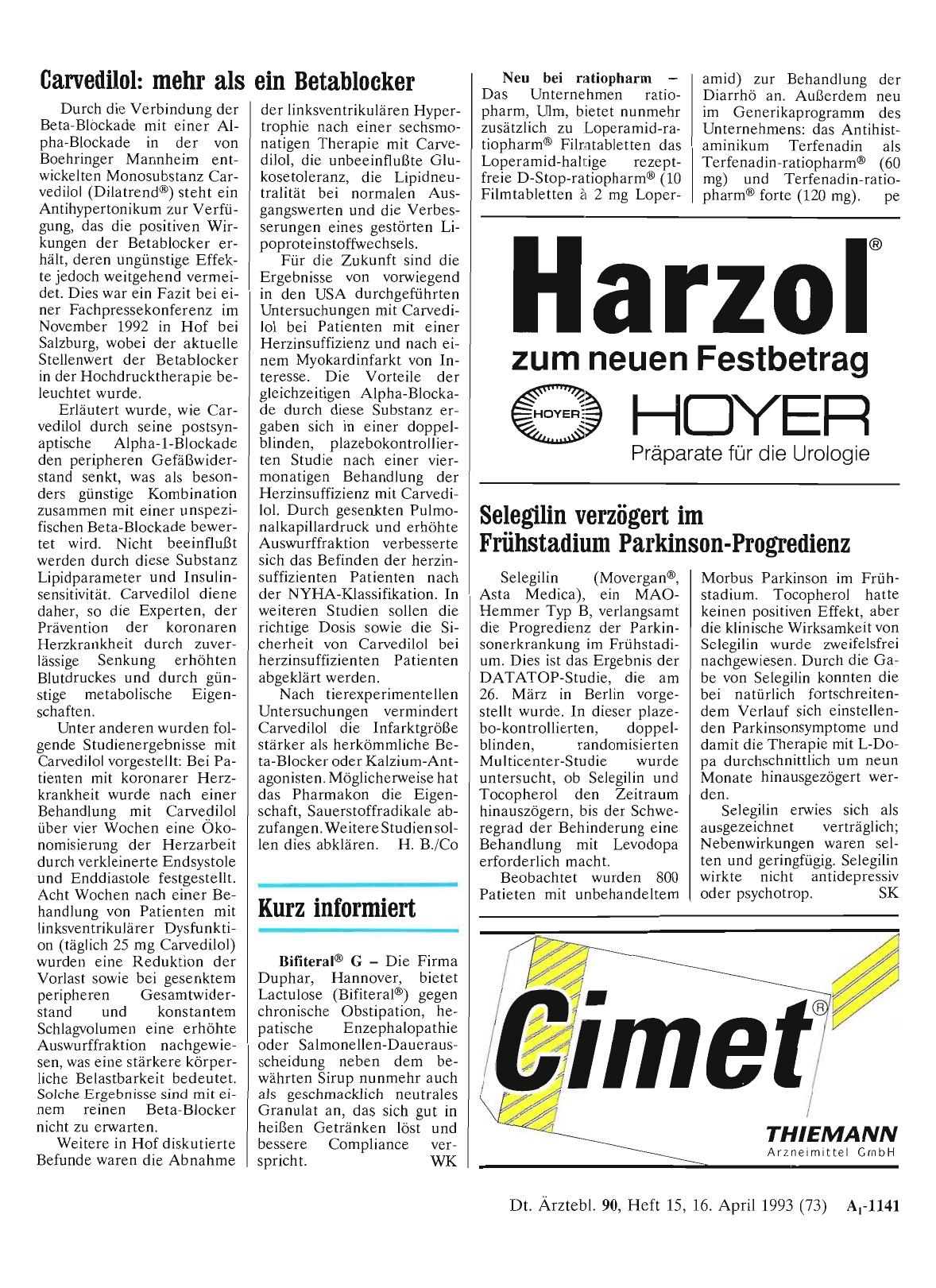Vorschauseite 1: Kurz informiert