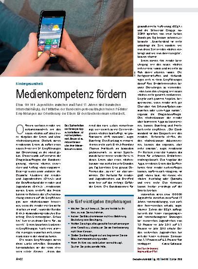 Vorschauseite 1: Kindergesundheit: Medienkompetenz fördern