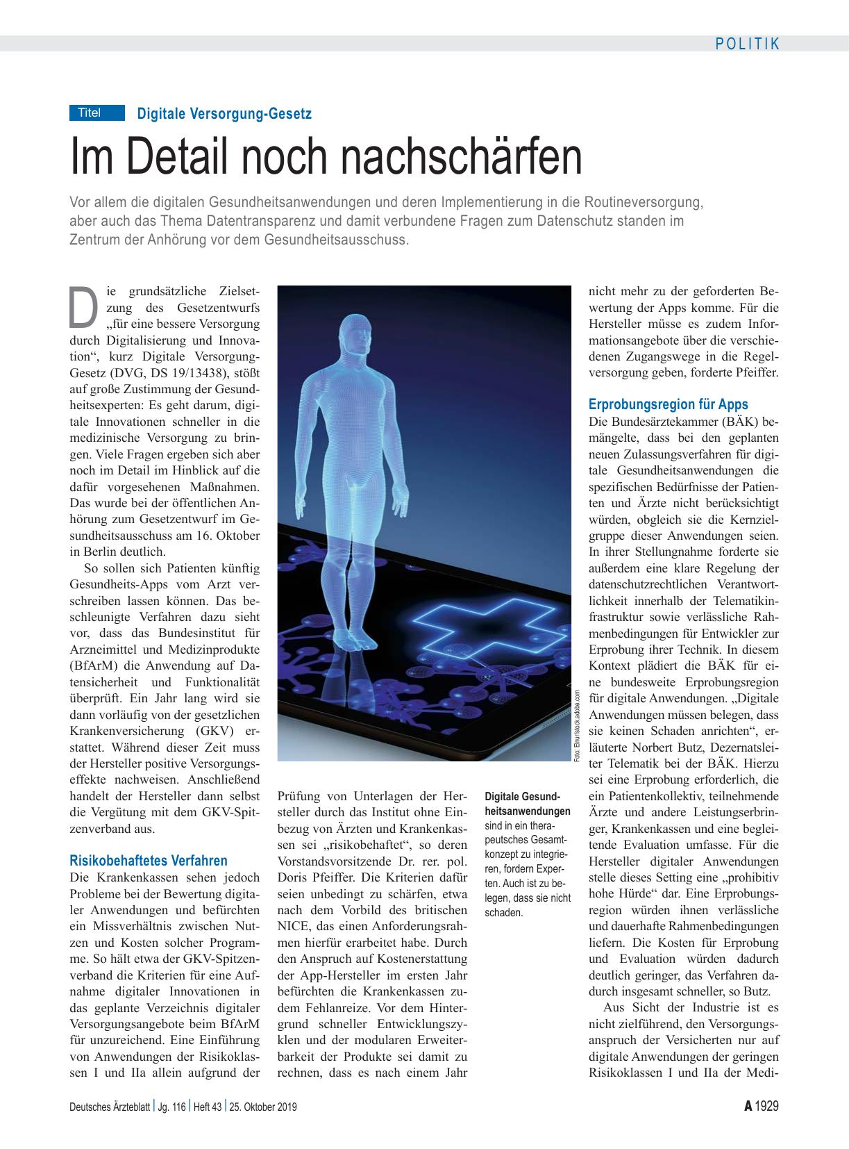 Vorschauseite 1: Digitale Versorgung-Gesetz: Im Detail noch nachschärfen