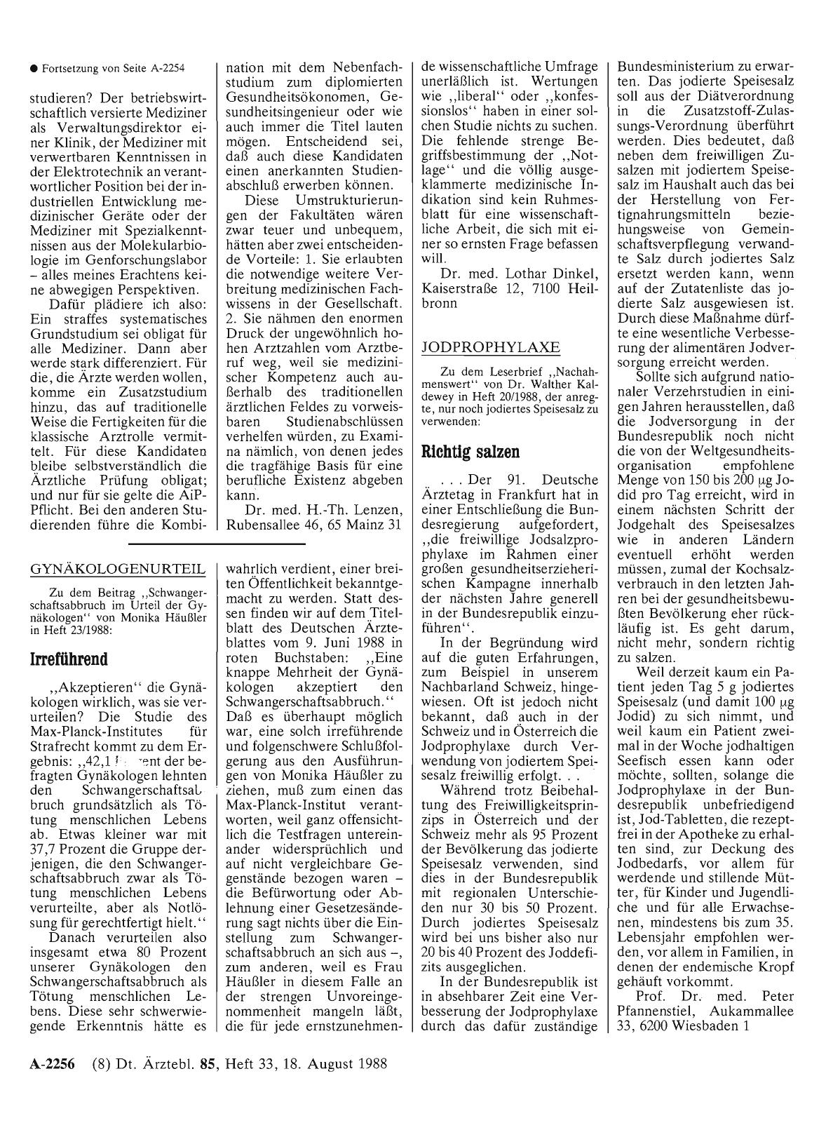 Vorschauseite 1: JODPROPHYLAXE: Richtig salzen