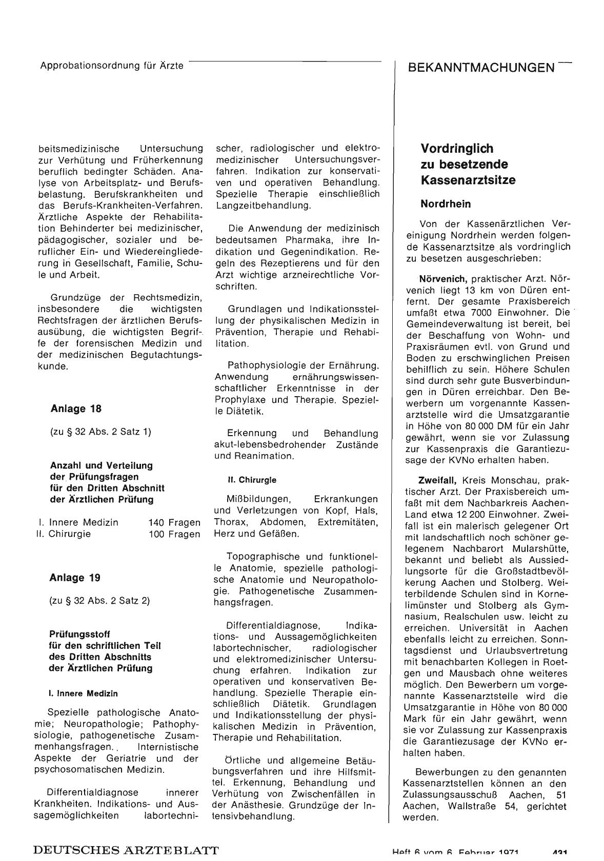 Vorschauseite 1: Vordringlich zu besetzende Kassenarztsitze