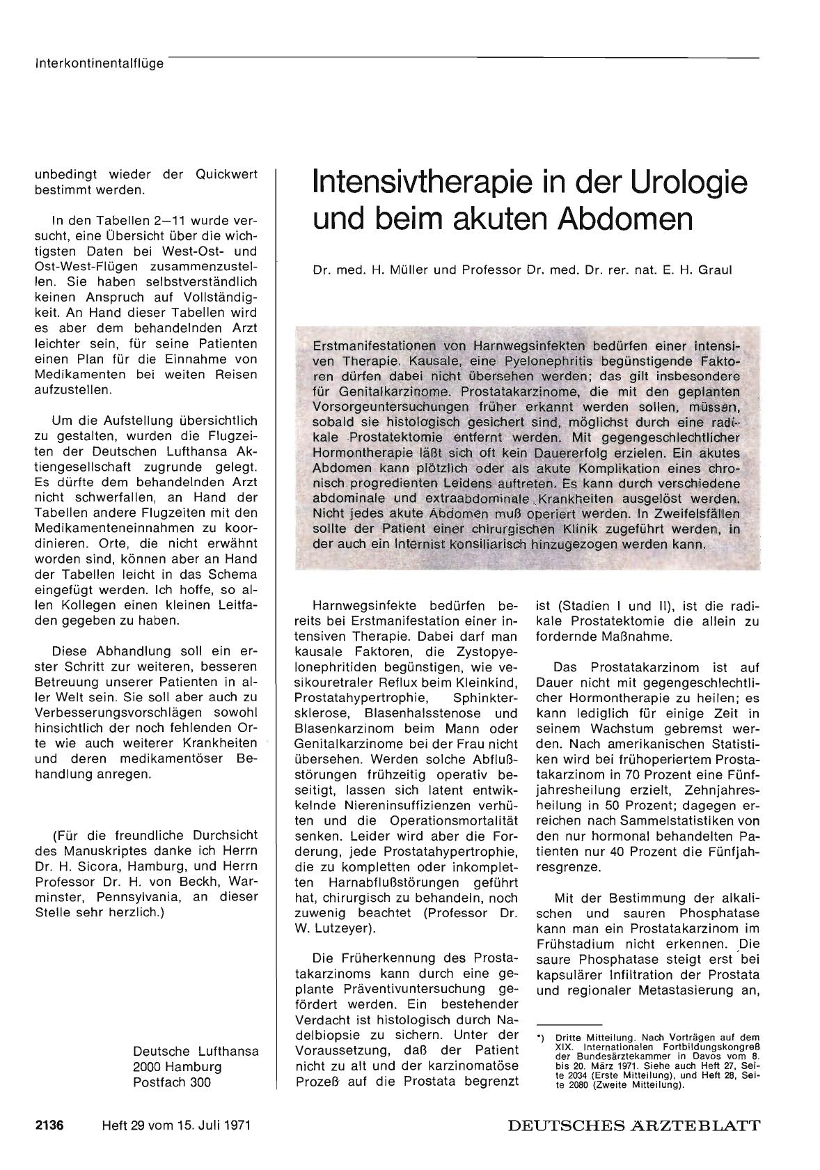 Vorschauseite 1: Intensivtherapie in der Urologie und beim akuten Abdomen