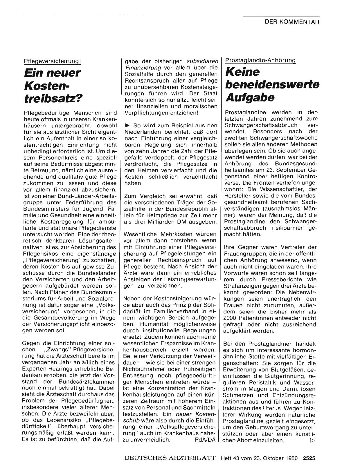 Vorschauseite 1: Pflegeversicherung: Einneuer Kostentreibsatz?