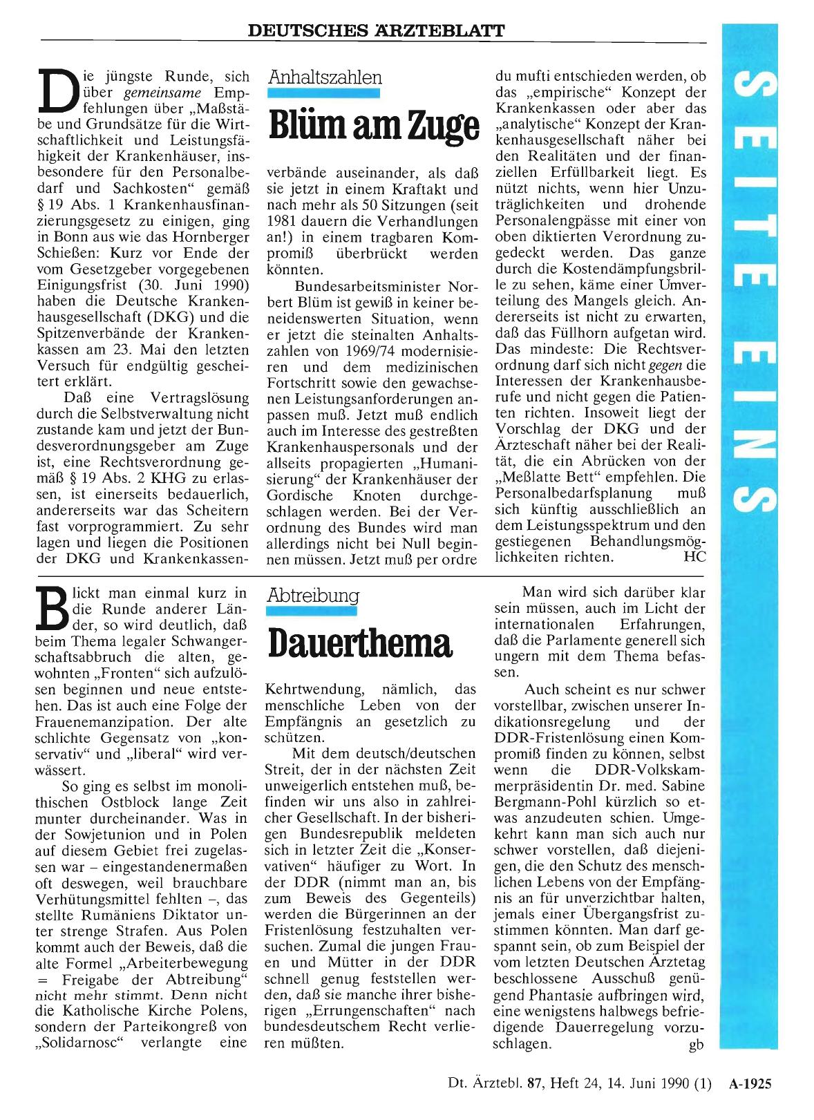 Vorschauseite 1: Abtreibung: Dauerthema