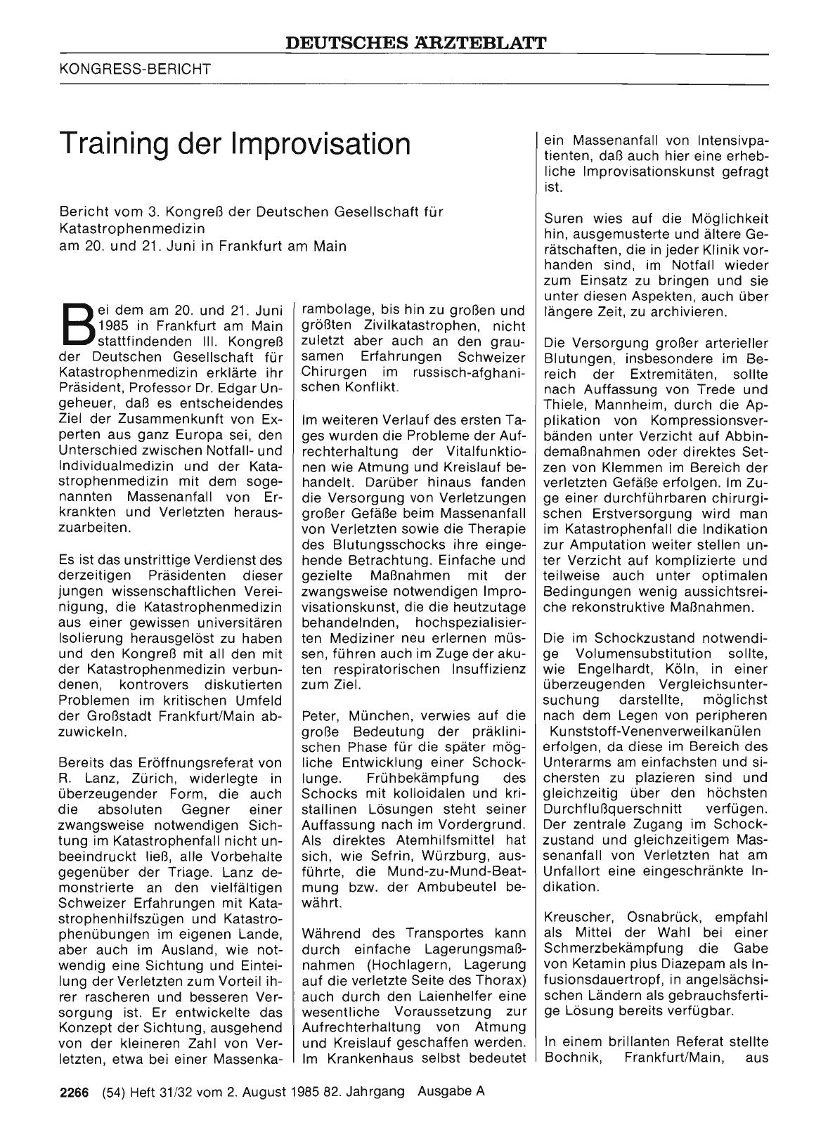 Vorschauseite 1: Training der Improvisation