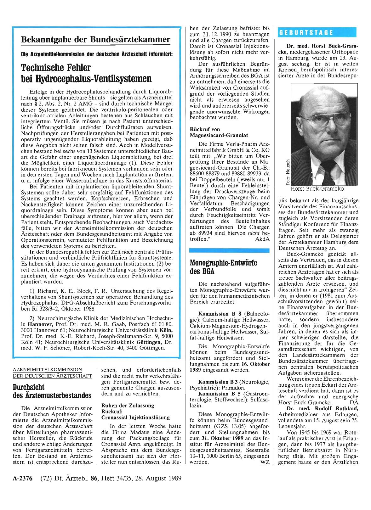 Vorschauseite 1: Monographie-Entwürfe des BGA