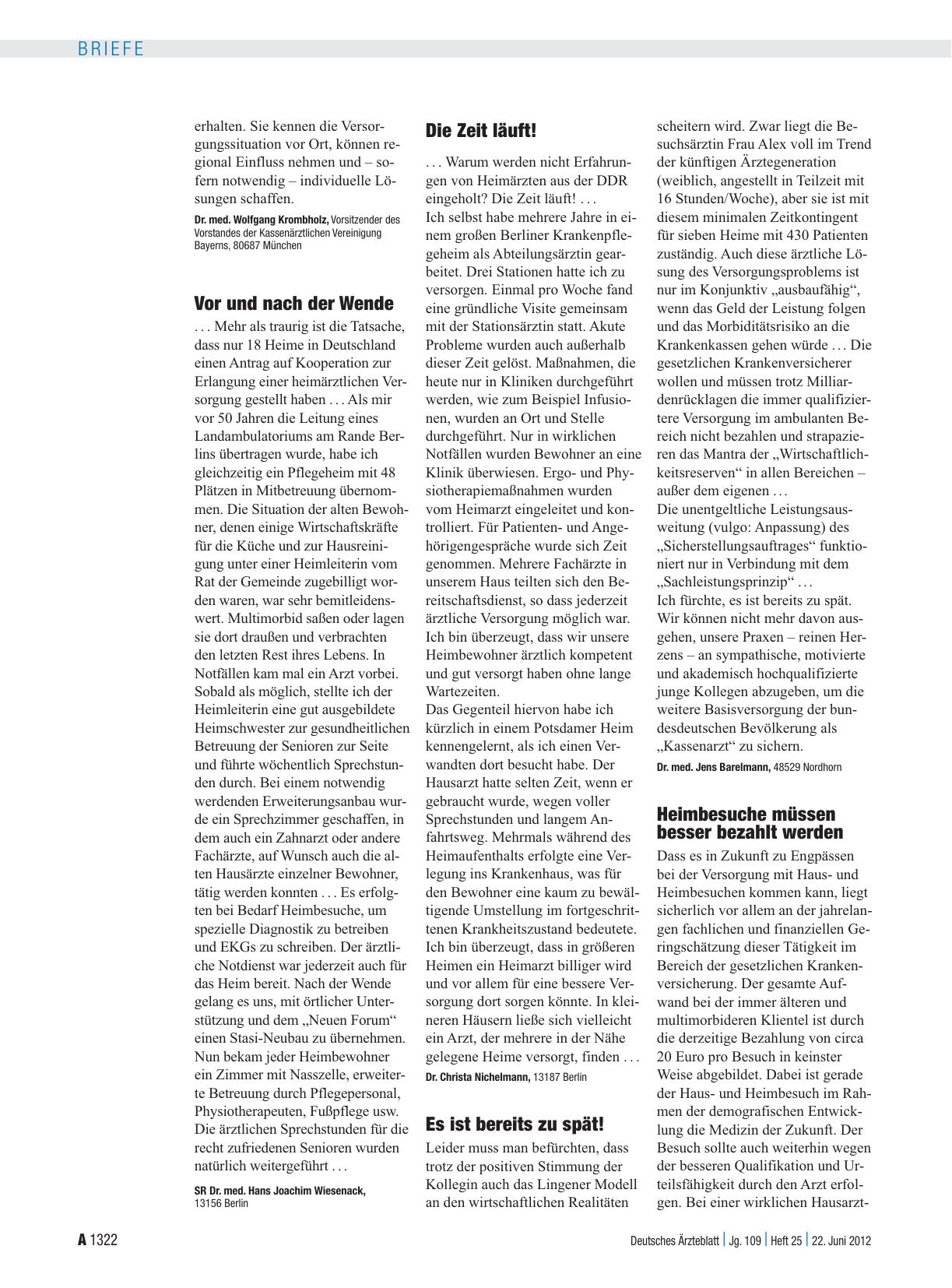 Vorschauseite 1: Pflegeheime: Es ist bereits zu spät!