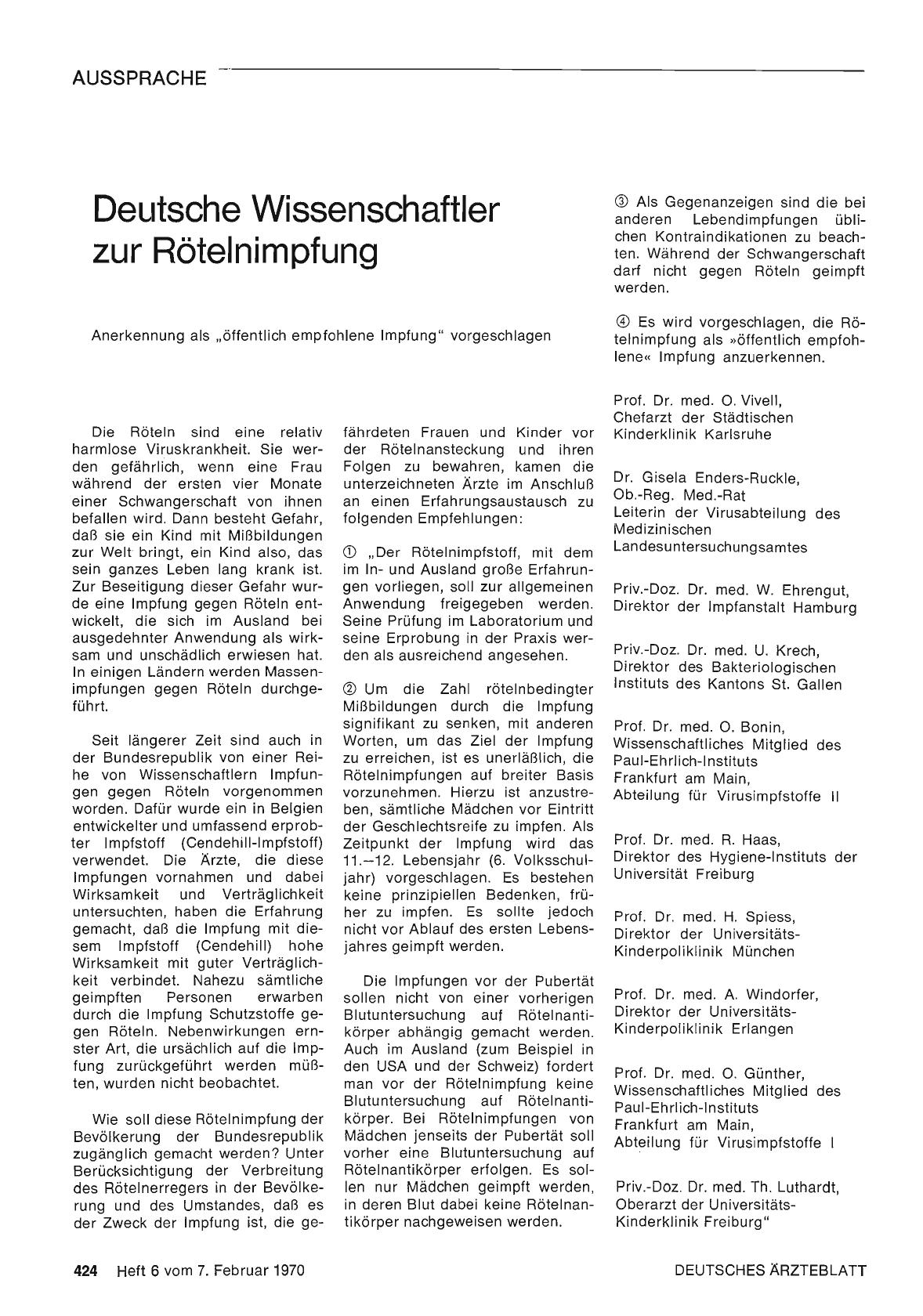 Vorschauseite 1: Deutsche Wissenschaftler zur Rötelnimpfung