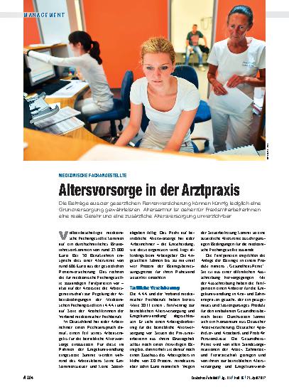 Vorschauseite 1: Medizinische Fachangestellte: Altersvorsorge in der Arztpraxis
