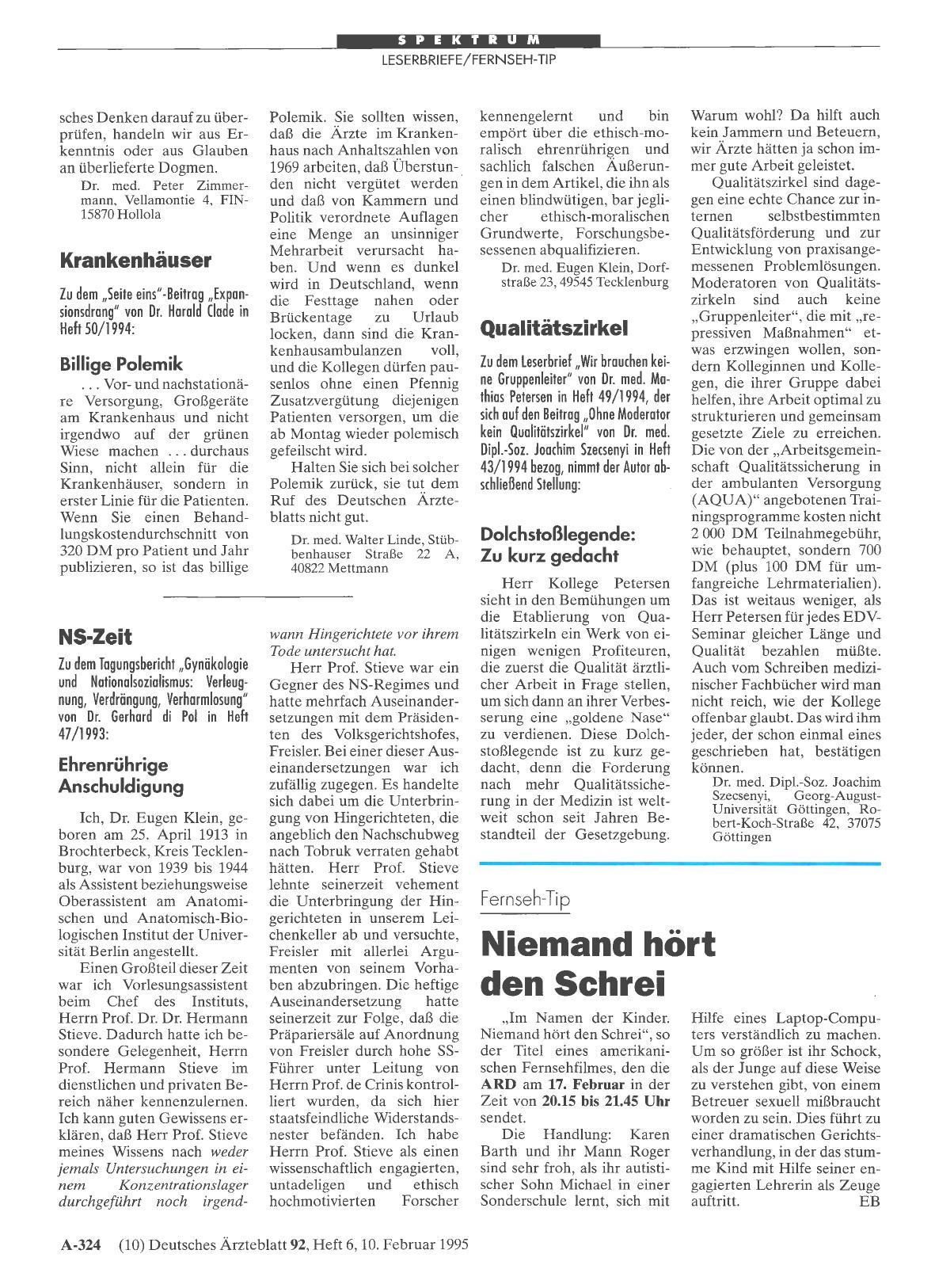 Vorschauseite 1: Niemand hört den Schrei