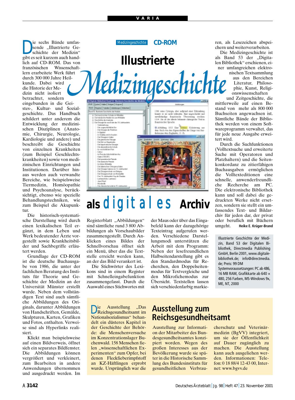 Vorschauseite 1: CD-ROM: Illustrierte Medizingeschichte als digitales Archiv