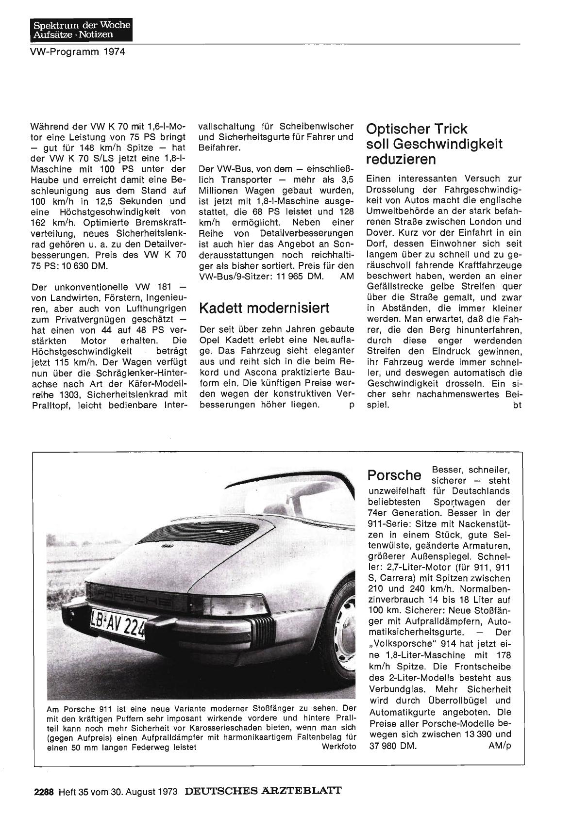 Vorschauseite 1: Optischer Trick soll Geschwindigkeit reduzieren