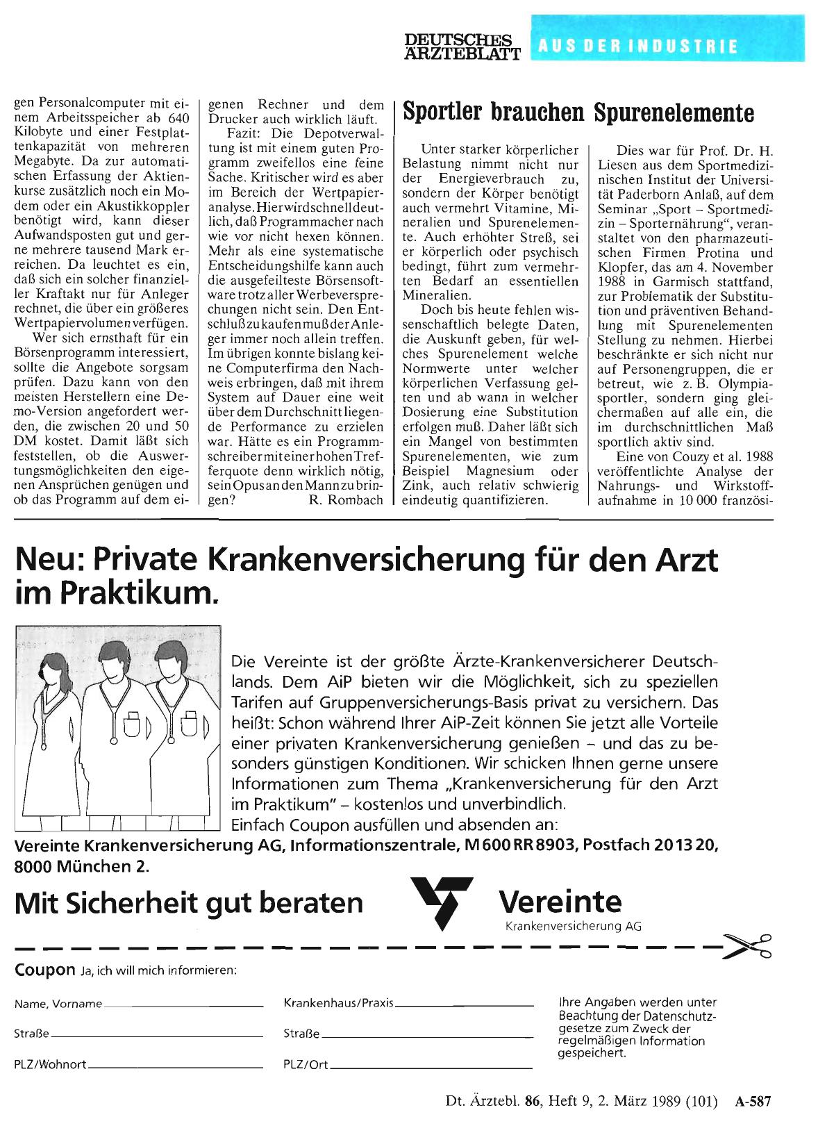Vorschauseite 1: Sportler brauchen Spurenelemente