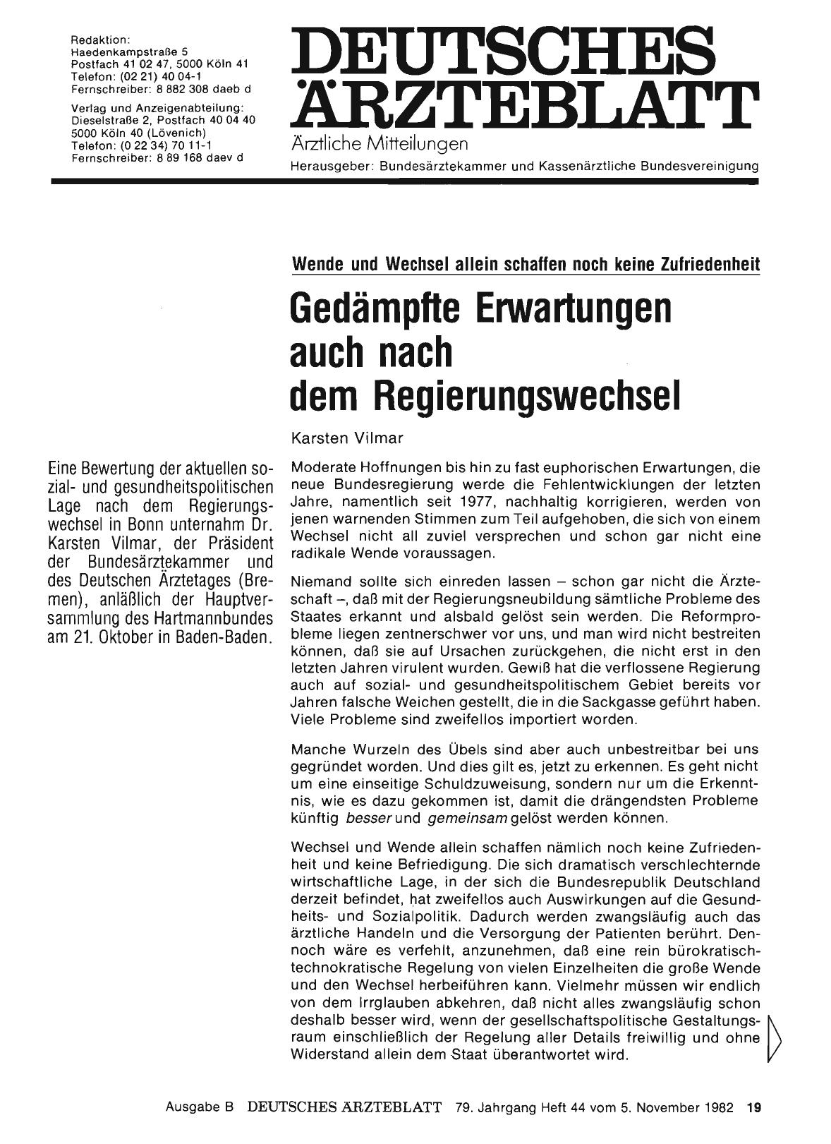 Vorschauseite 1: Wende und Wechsel allein schaffen noch keine Zufriedenheit: Gedämpfte Erwartungen auch nach dem Regierungswechsel