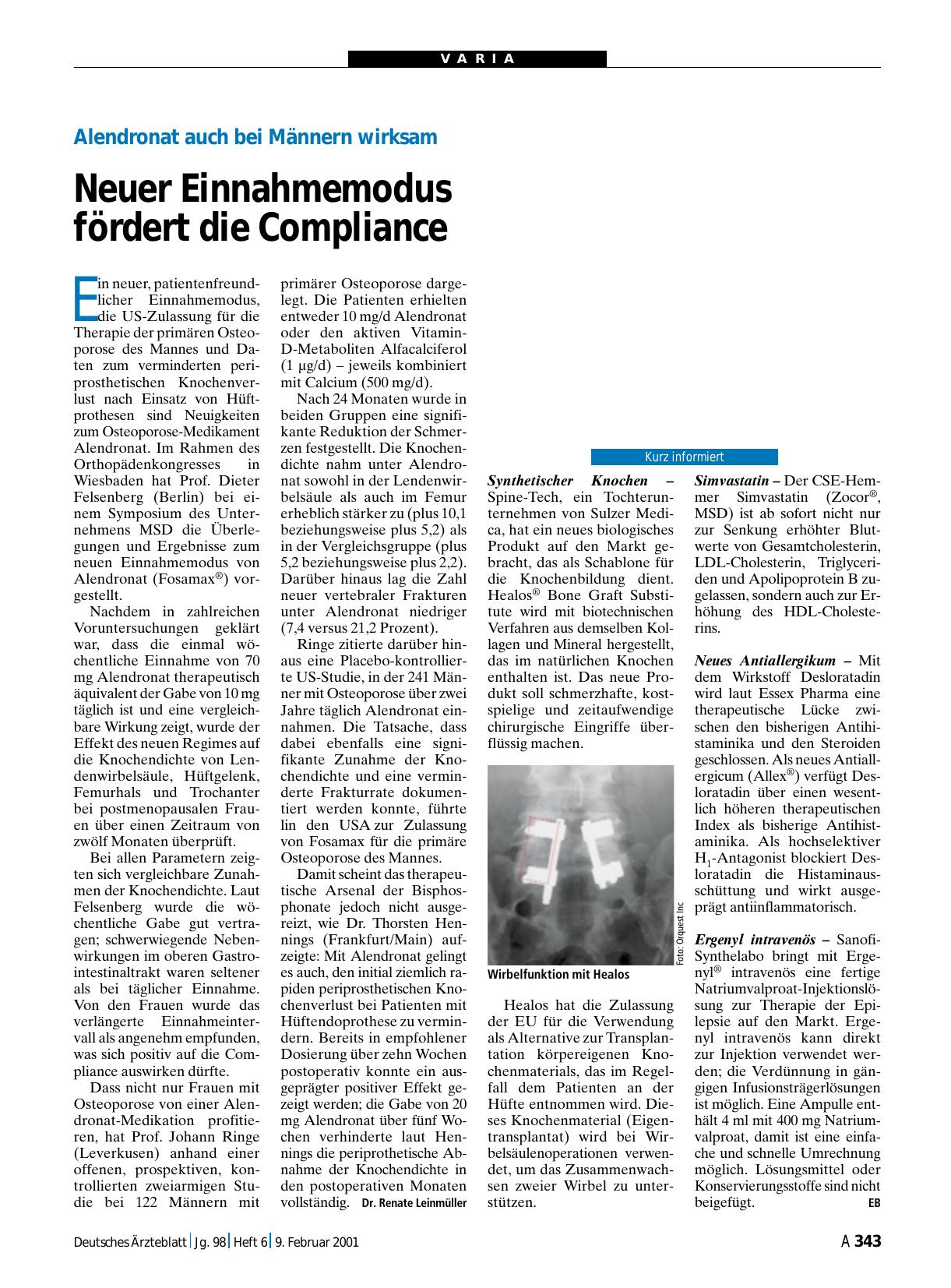 Vorschauseite 1: Ergenyl intravenös