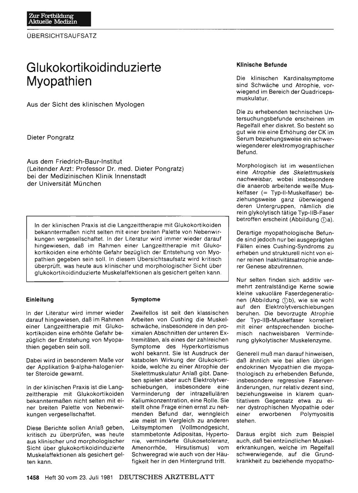 Vorschauseite 1: Glukokortikoidinduzierte Myopathien