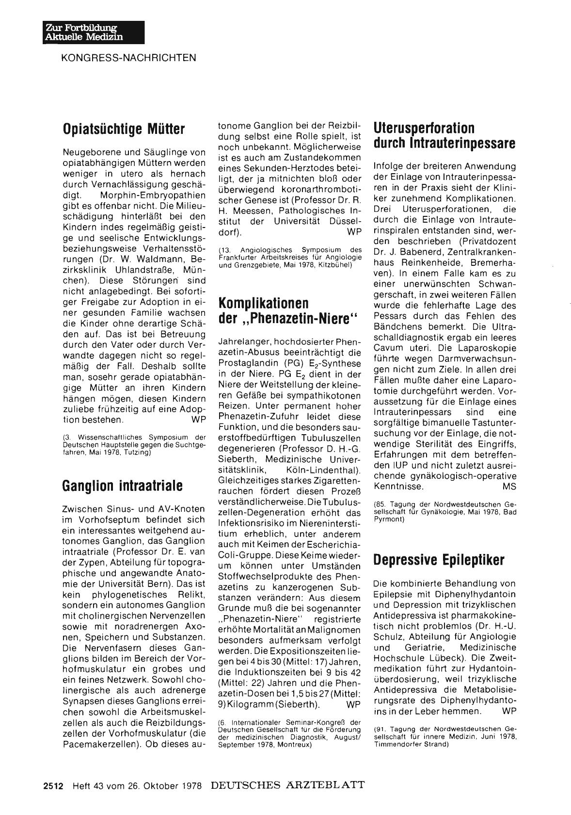Vorschauseite 1: Komplikationen der „Phenazetin-Niere“