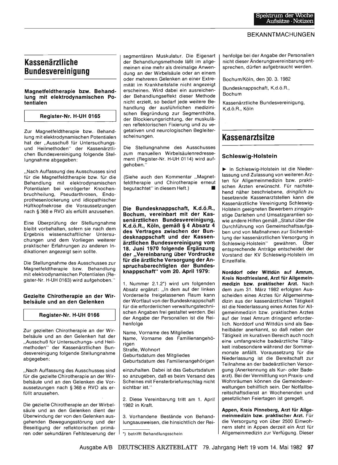 Vorschauseite 1: Kassenarztsitze