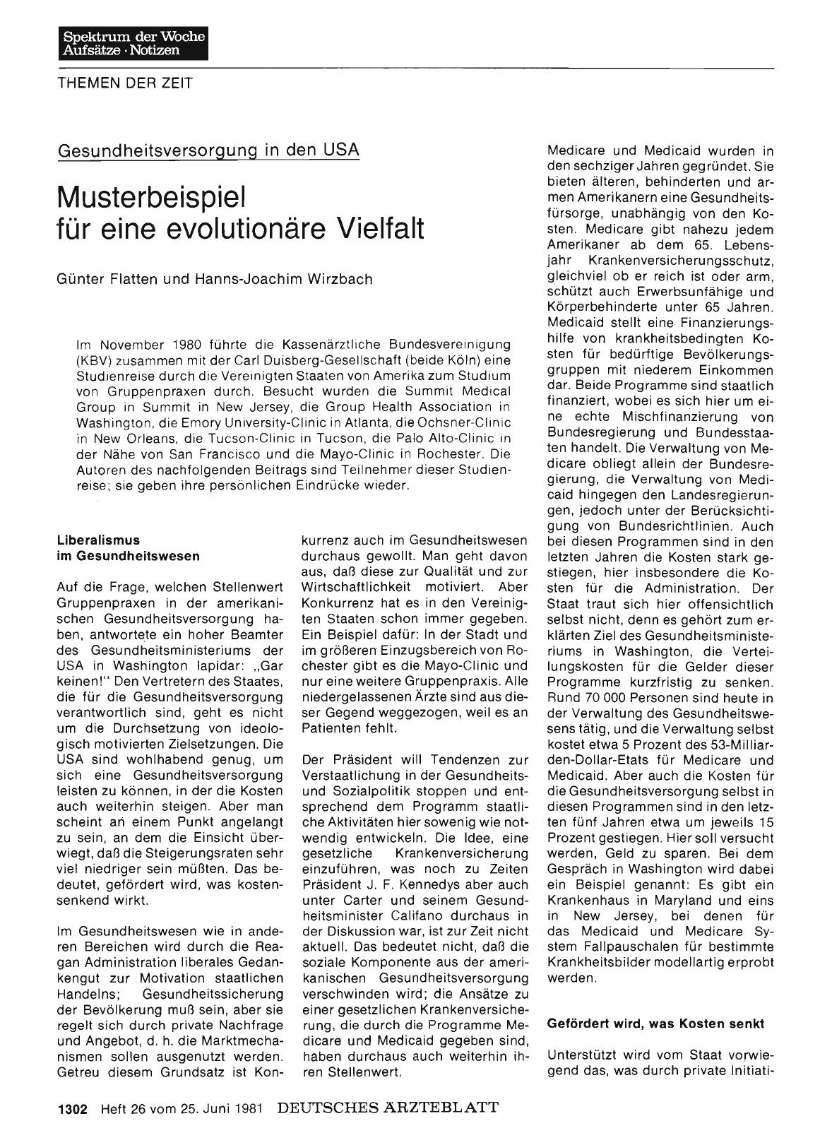 Vorschauseite 1: Gesundheitsversorgung in den USA: Musterbeispiel für eine evolutionäre Vielfalt