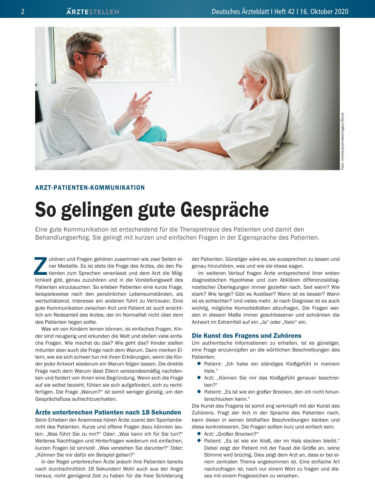 Vorschauseite 1: Arzt-Patienten-Kommunikation: So gelingen gute Gespräche