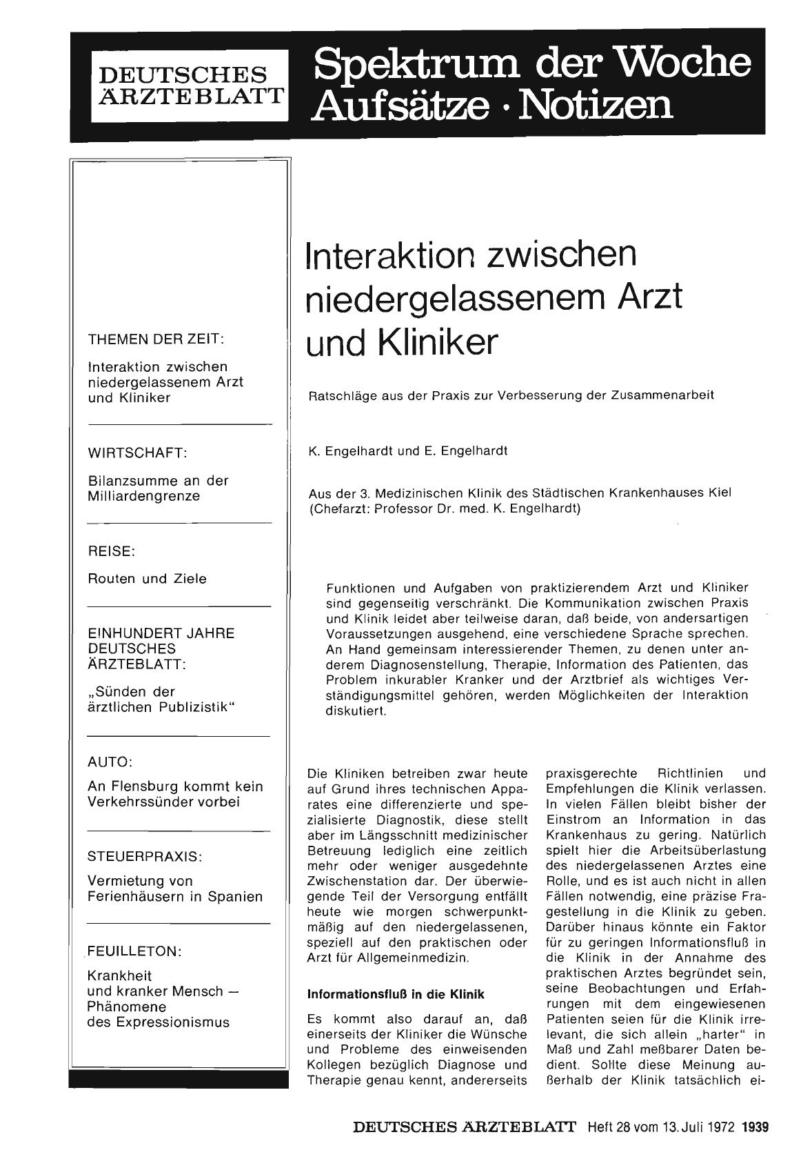 Vorschauseite 1: Interaktion zwischen niedergelassenem Arzt und Kliniker