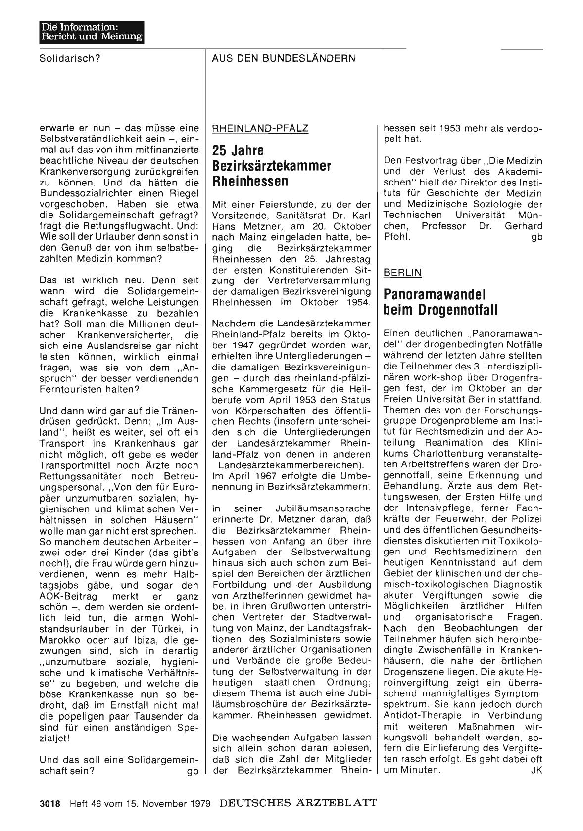 Vorschauseite 1: BERLIN: Panoramawandel beim Drogennotfall