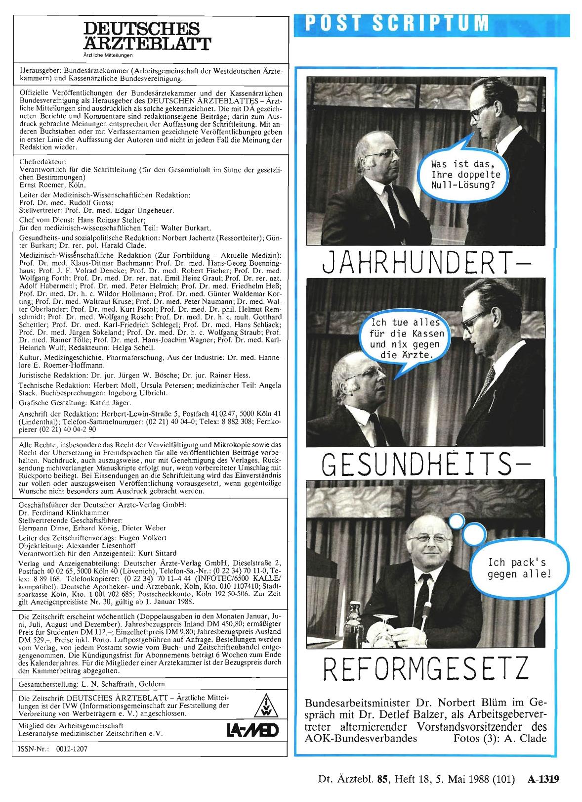 Vorschauseite 1: Jahrhundert-Gesundheits-Reformgesetz