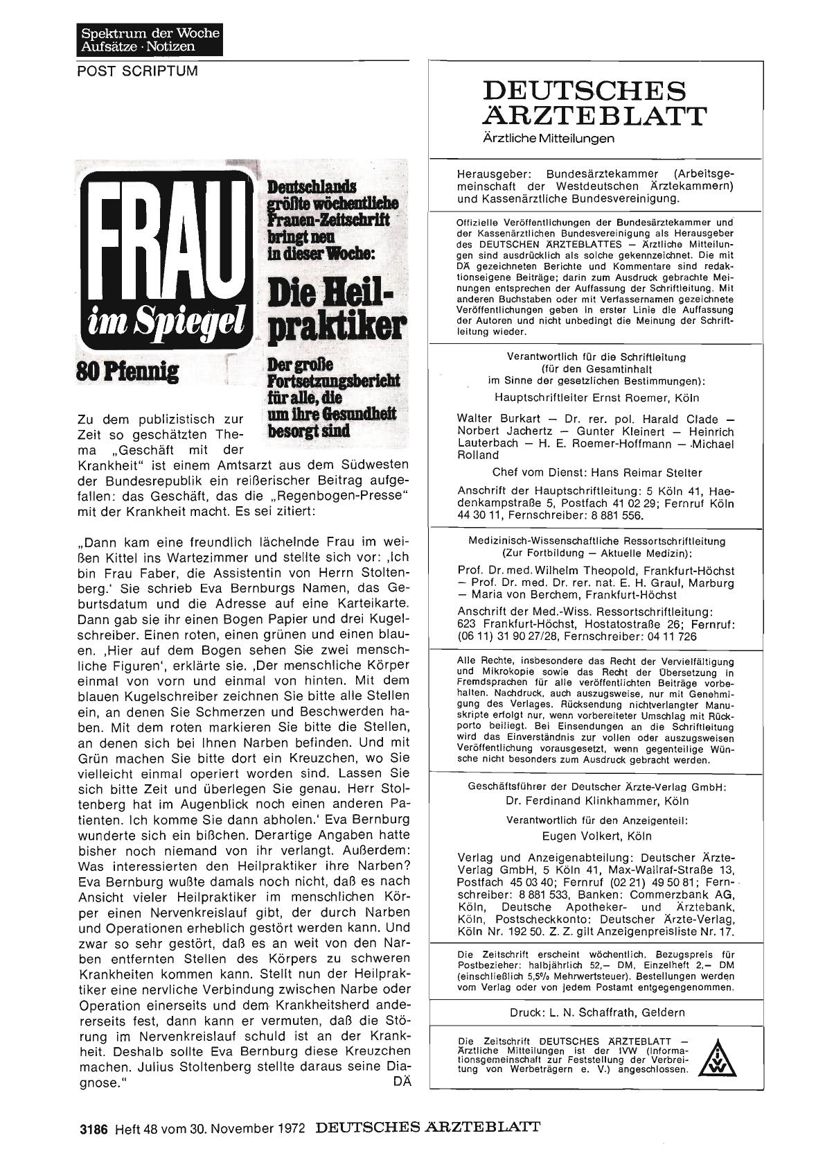 Vorschauseite 1: "Geschäft mit der Krankheit"