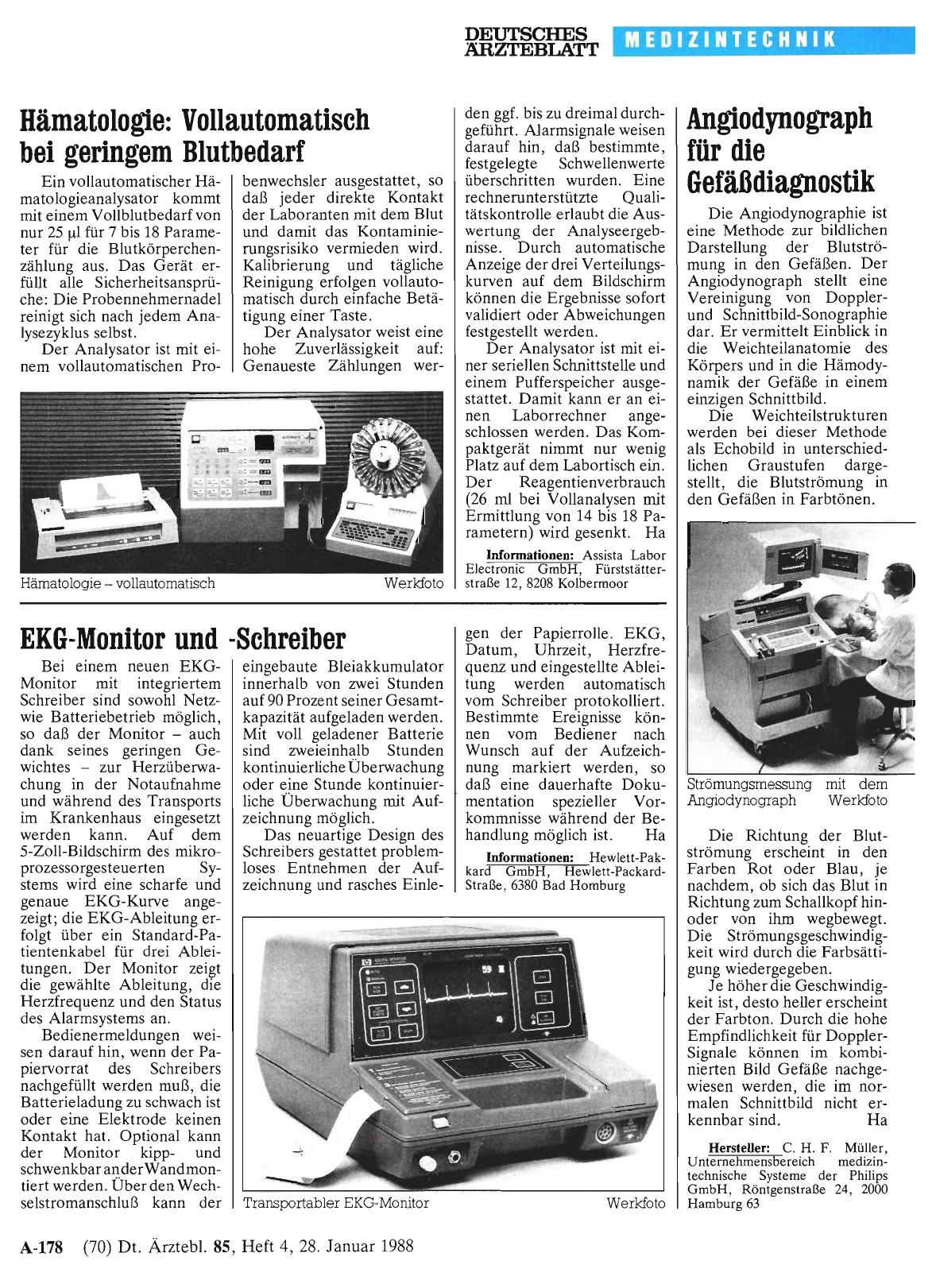Vorschauseite 1: EKG-Monitor und -Schreiber