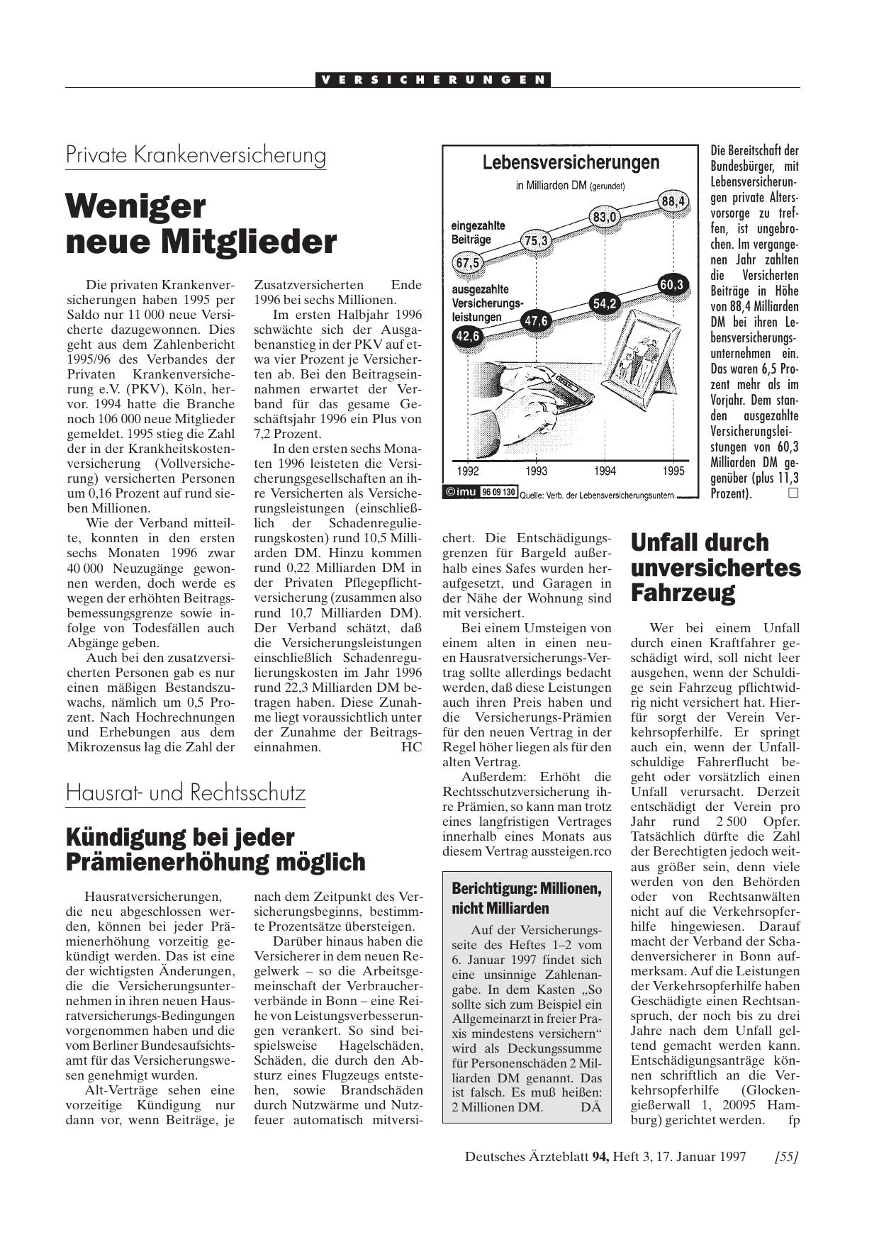 Vorschauseite 1: Lebensversicherungen
