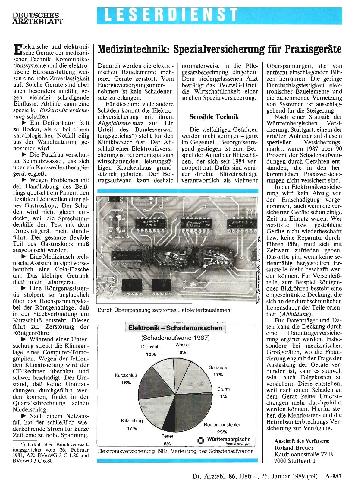 Vorschauseite 1: Medizintechnik: Spezialversicherung für Praxisgeräte