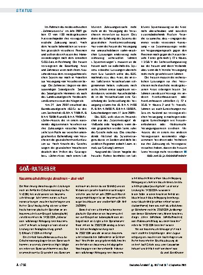 Vorschauseite 1: Nasenmuschelchirurgie abrechnen – aber wie?